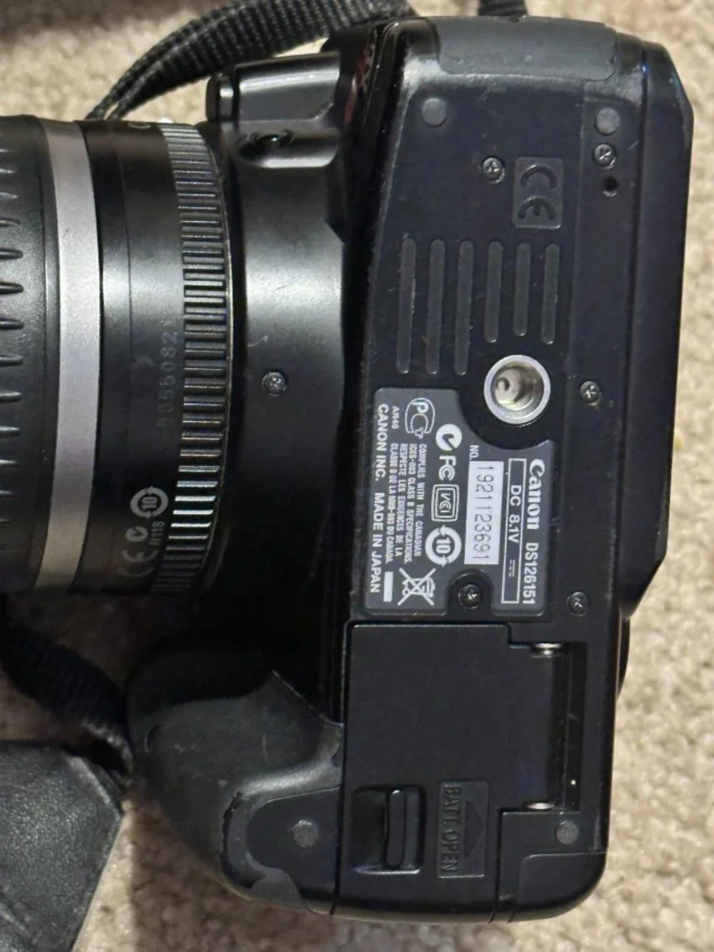Canon ds126151 regulatory